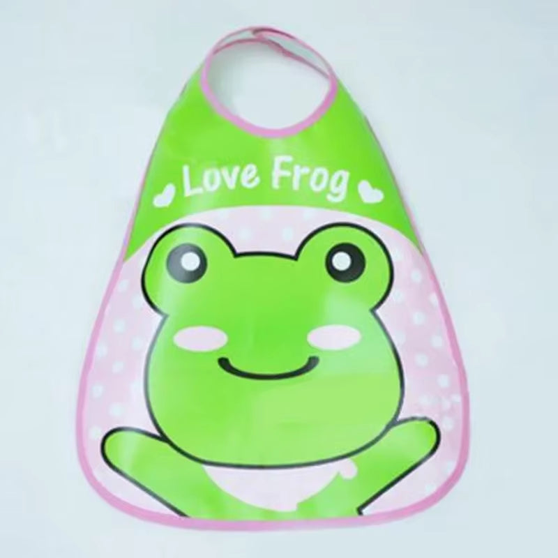 Adjustable Baby Bibs EVA Plastic Waterproof Lunch Feeding Bibs Baby Cartoon Feeding Cloth Children Baby Apron Babador De Bebe