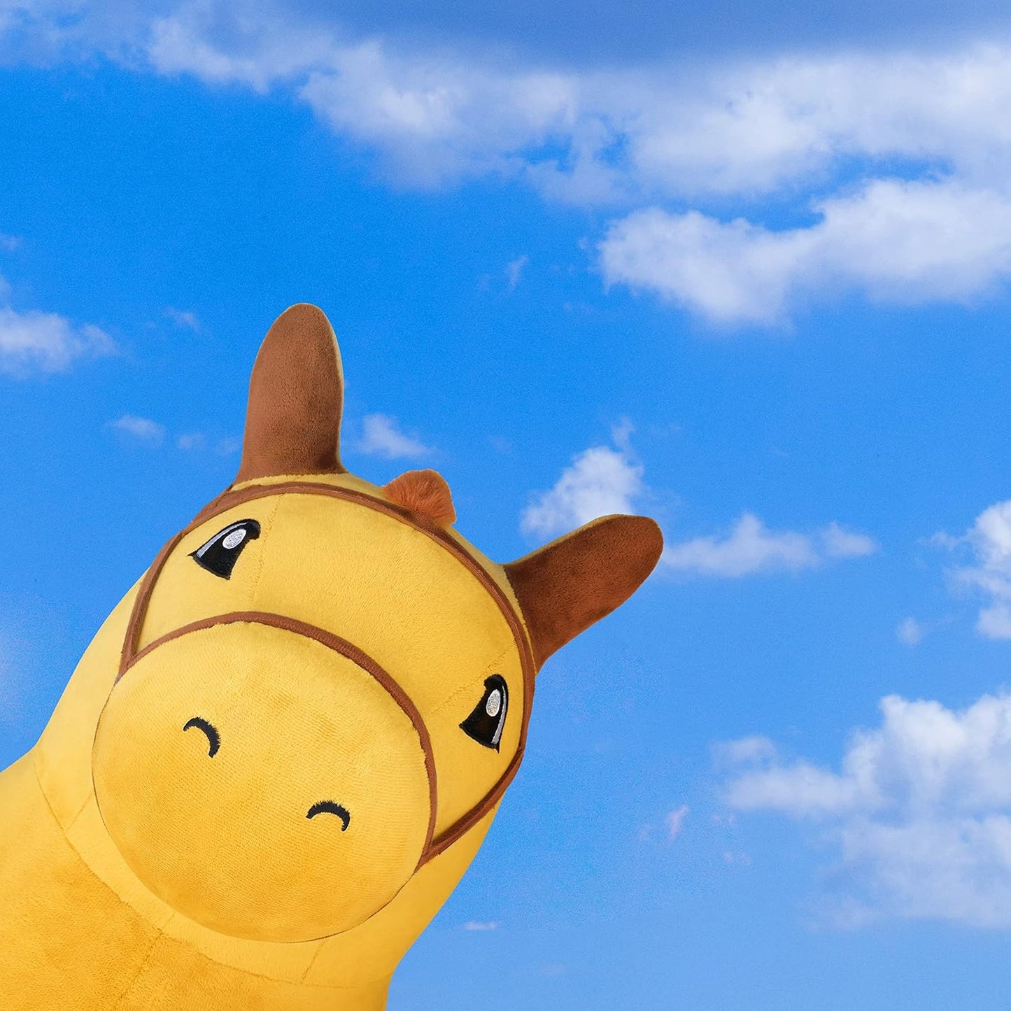 Bouncy Pals Hopping Horse, Toddler Girl Boy Inflatable Bouncing Animal Hopper Toy, Outdoor Indoor Plush Ride on Bouncer, Baby Birthday Gift 18 Month 2 3 4 Year Old Kid - Horse