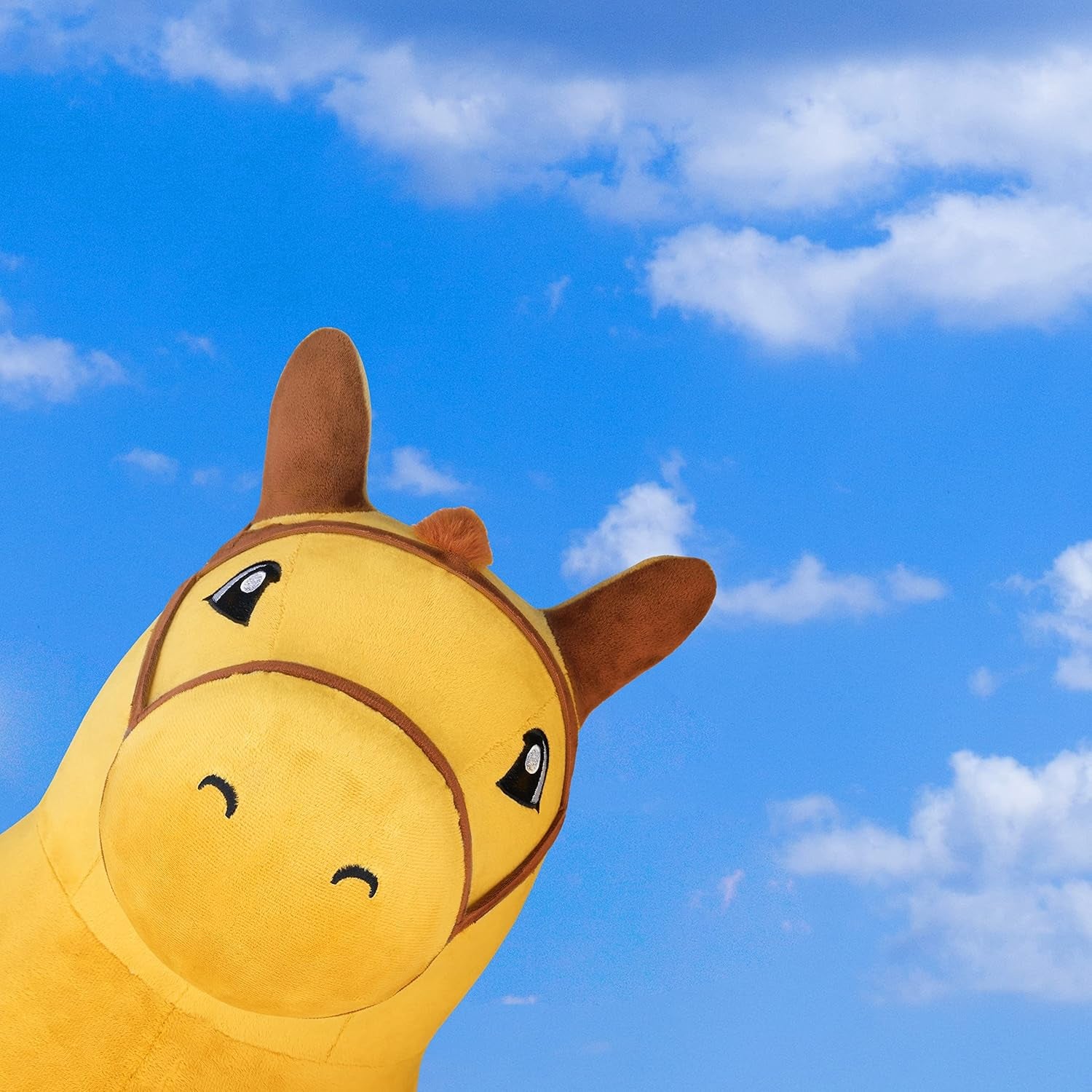 Bouncy Pals Hopping Horse, Toddler Girl Boy Inflatable Bouncing Animal Hopper Toy, Outdoor Indoor Plush Ride on Bouncer, Baby Birthday Gift 18 Month 2 3 4 Year Old Kid - Horse