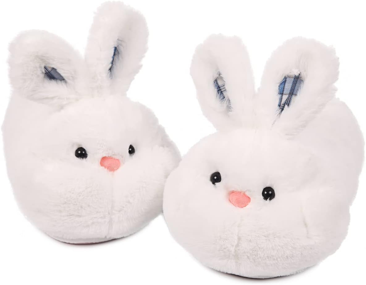Cute Bunny Animal Slipper for Women Adult Fuzzy Warm House Slippers Novelty Fluffy Home Shoes Ladies Winter Slippers Indoor Outdoor