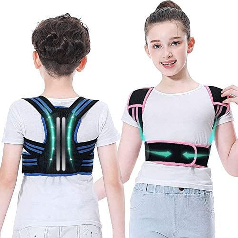 Professional Posture Corrector for Kids, Adjustable Upper Back Posture Brace for Teenagers Boys and Girls under Clothes Spinal Support to Improves Slouch, Prevent Humpback, Relieve Back Pain