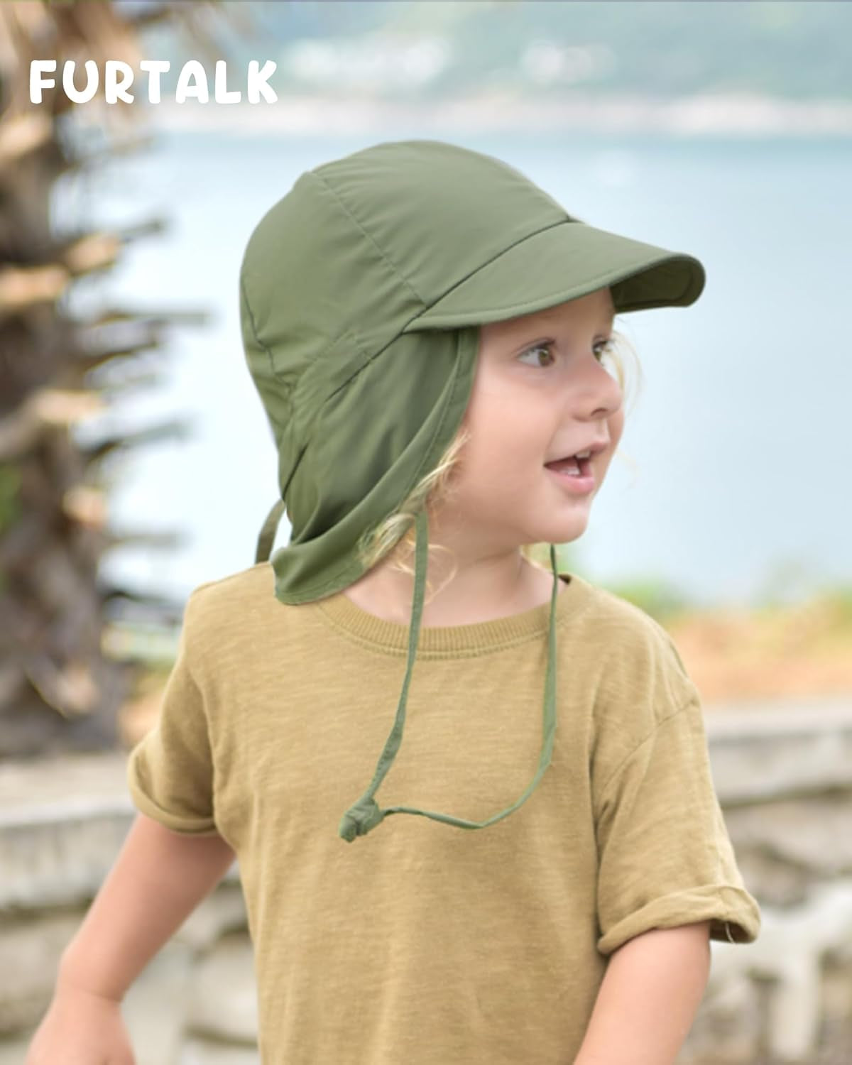 Baby Sun Hat with Neck Flap UPF 50+ Adjustable Baby Boys Girls Summer Beach Hat for Traveling Swim Hat