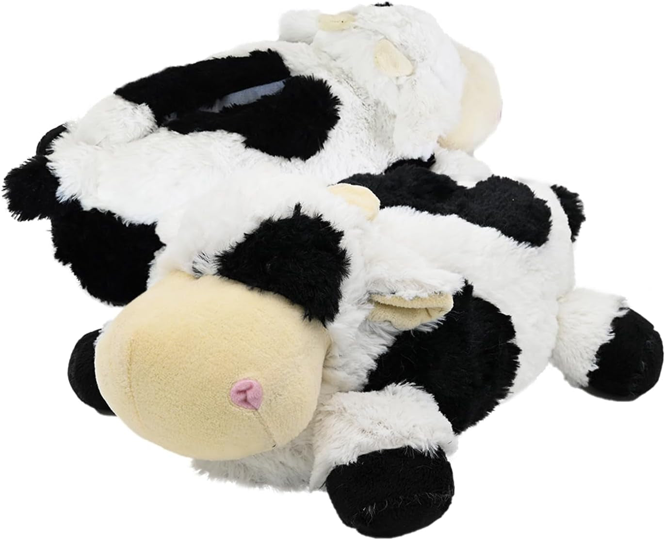 Indoor Fuzzy Winter Animal Panda and Cow Plush Slippers for Adult Women Men Boys Girls Kids