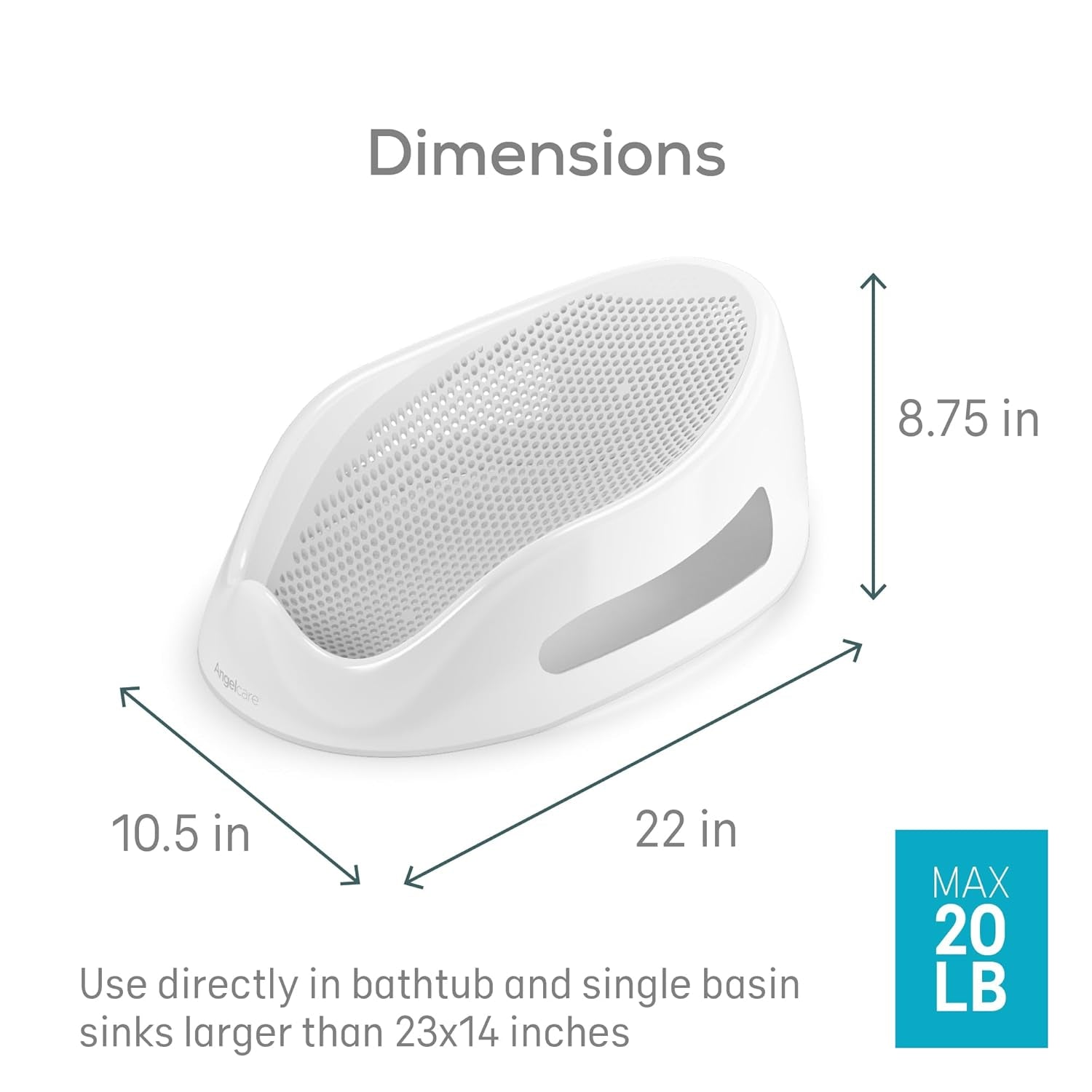 Baby Bath Support (Gray) | Ideal for Babies Less than 6 Months Old
