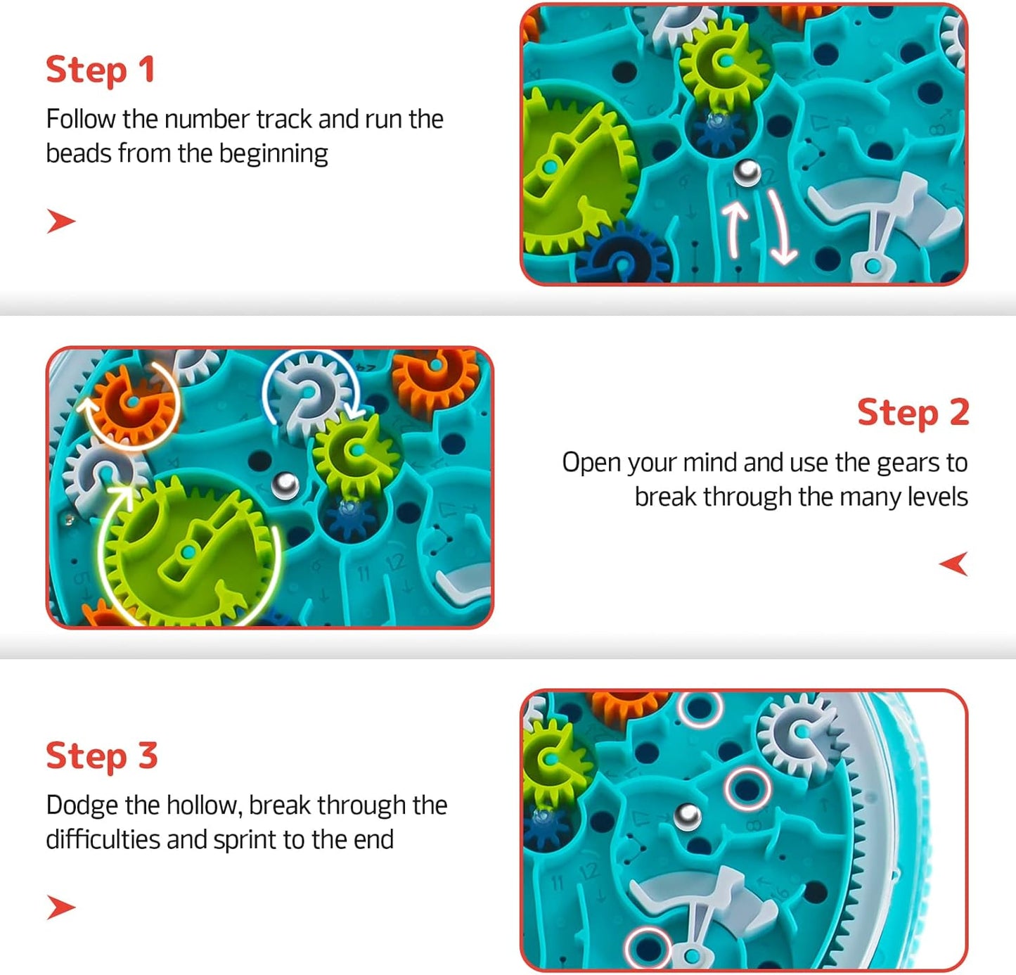 Mind Puzzles for Kids 3-8, 3D Maze Puzzle for Kids, Brain Teasers Gravity Ball Game Maze Ball Puzzle Toy Gifts for Kids Teens Adults, Hard Challenge. Labyrinth Game Marble Maze with One Steel Marbles
