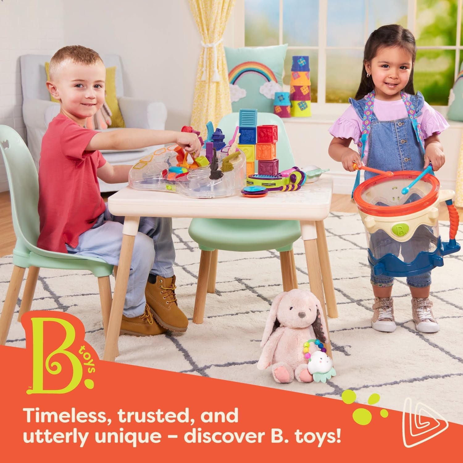 – Balance Beam for Kids – Interlocking Balancing Beams – 5 Sensory Pads & 8 Beams – Active Play for Toddlers, Kids – 3 Years + – Balance & Build Set