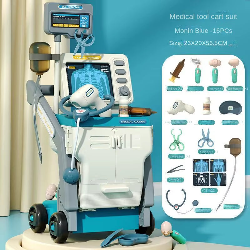 Doki Toy Children'S Medical Handcart Set Family Toy Doctor'S Workbench Children'S Simulation Medical Tool Hot 2024 Dropshipping
