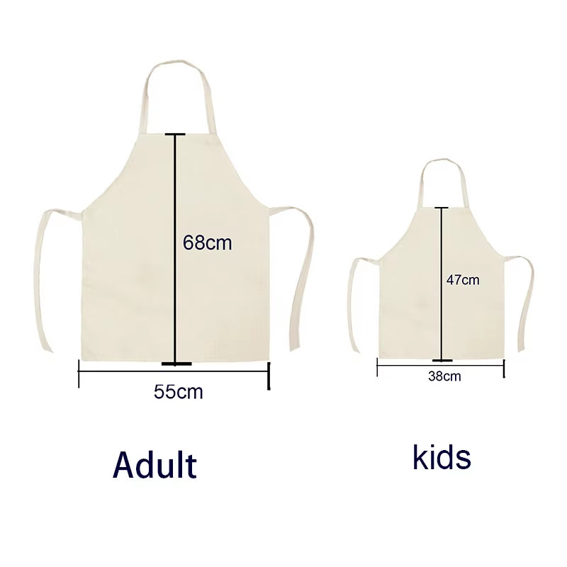 Cartoon Animal Style Cooking Apron for Children Home Sleeveless Cotton Linen Aprons Hedgehog Lion Pattern Custom Bib Room Aprons