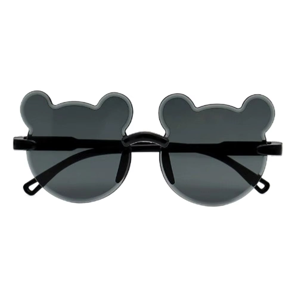 New Kids Sunglasses Cartoon Bear Sunglasses for Boy Girl Children Rimless Sunglasses UV375 Sunglasses Outdoor Anti-Glare Eyewear