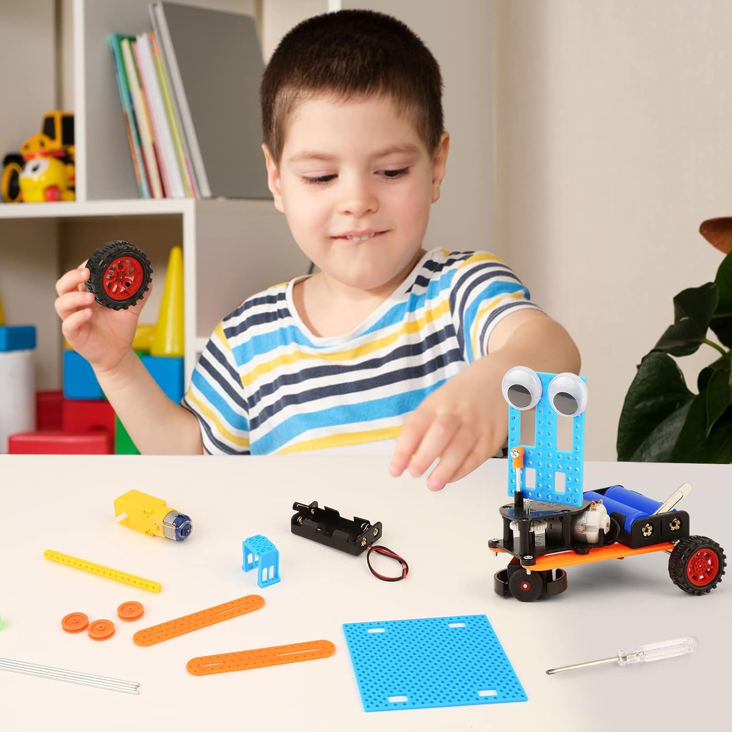 STEM Kits for Kids Crafts 6-8 8-12, Boys Gifts Toys for 6 7 Year Old Boy Birthday Gift Ideas, STEM Toys Craft Kits 6+ 7+ Yr, Robotics Science Activities Robot Building Age 8-10 8 9 10 11 12 Years