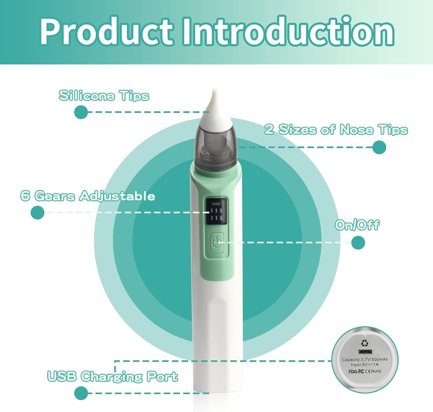 Baby Grooming Kit, Infant Safety Care Set with Baby Electric Nose Aspirator,Baby Hair Brush Comb Nail Clipper Nasal Aspirator,Baby Essentials Kit for Newborn Girls Boys (17 Pc Green Kit)