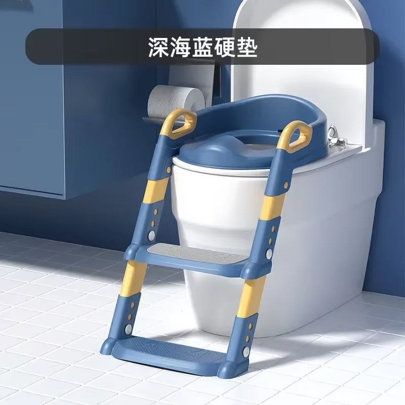 New Stepped Children'S Toilet Foldable Foot Stool Multi-Functional Toilet Boy Girl Baby Toilet Training Potty Ladder for Kids
