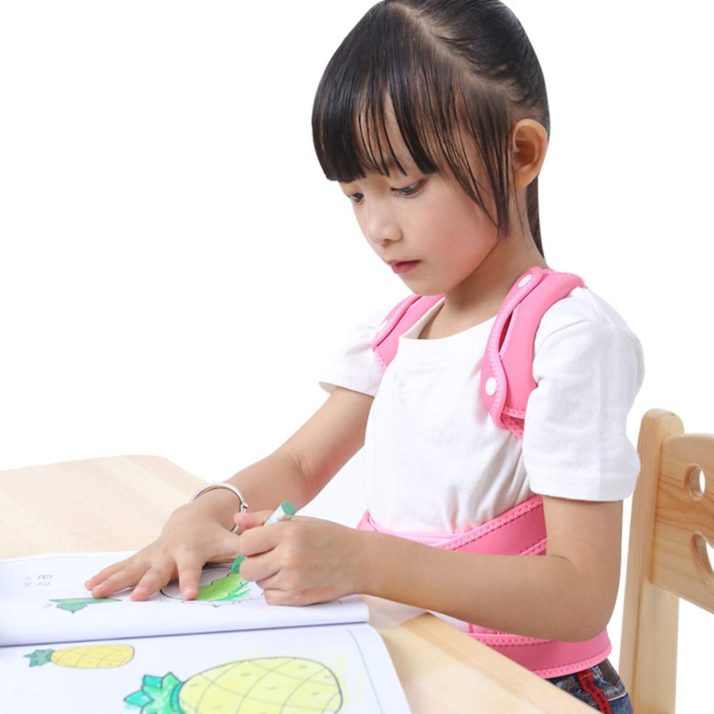 Back Posture Corrector for Kids - Adjustable Spinal Brace/Back Support Help to Improve Posture for Child & Slouching Correction,Pink,M