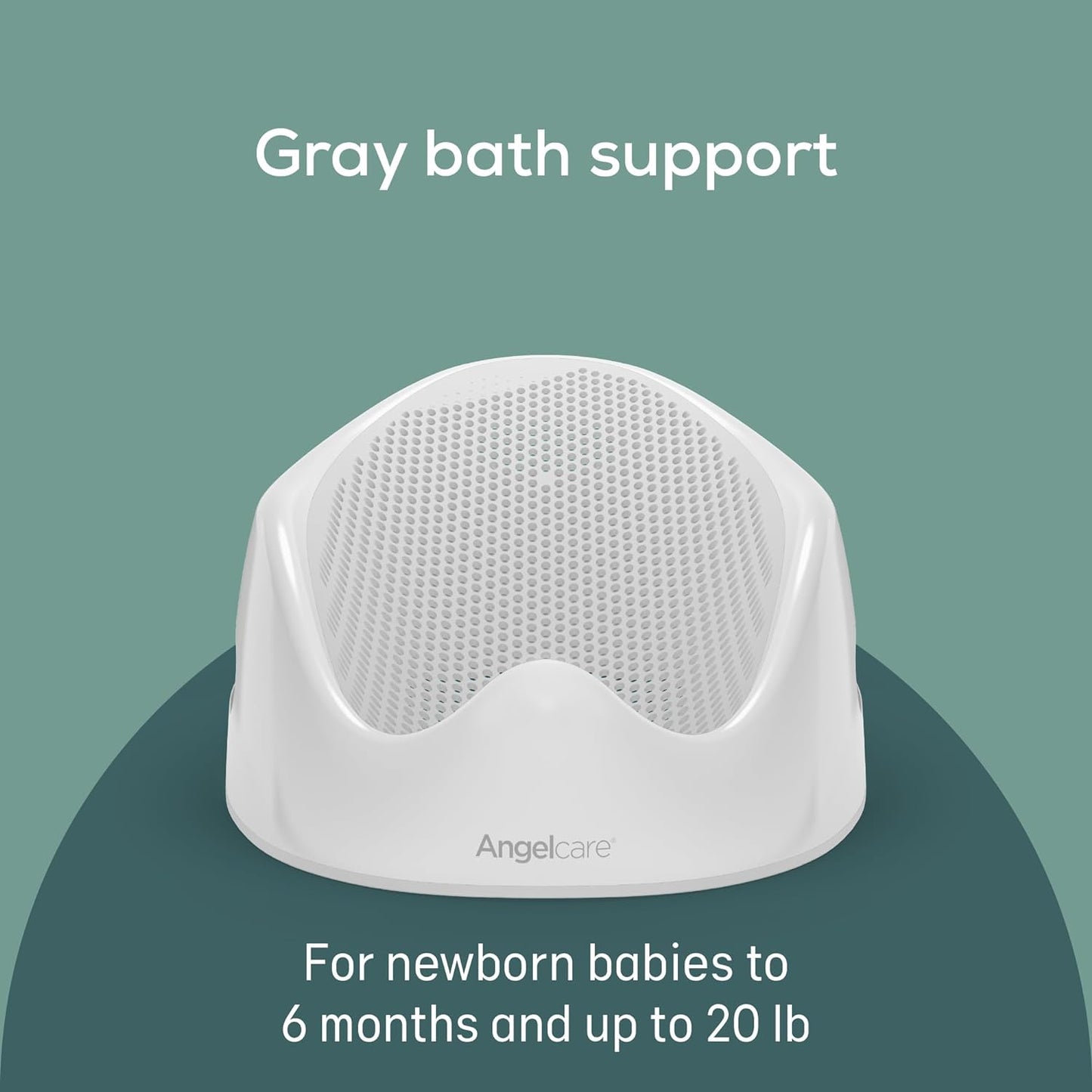 Baby Bath Support (Gray) | Ideal for Babies Less than 6 Months Old