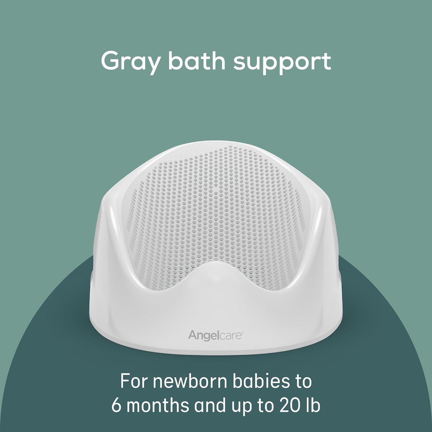 Baby Bath Support (Gray) | Ideal for Babies Less than 6 Months Old