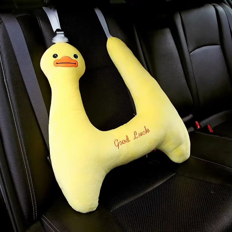 Children'S Car Pillow Sleep Headrest Cartoon Car Rear Seat Protection Shoulder Car Seat Belt Sleep Pillow Neck Pillow Headrest