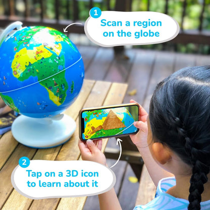 Play Smart Educational Globe for Kids, Interactive AR Toy, Ideal for Preschool Learning, Birthday Gift for Boys and Girls, STEM Toy for Kids Ages 4-10