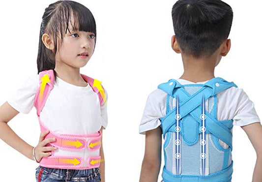 Back Posture Corrector for Kids - Adjustable Spinal Brace/Back Support Help to Improve Posture for Child & Slouching Correction,Pink,M