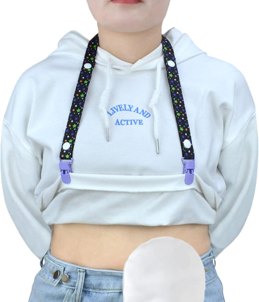 2 Pack Stoma Shirt Saver Straps Ostomy Bag Change Assistance for Keeping Your Shirt Clean Ileostomy Urostomy and Colostomy Supplies
