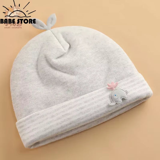 0-6 Months Baby Hats Newborn Beanie Winter Warm Thicker Cotton Soft Elastic Baby Cap for Girls Boys Infant Bonnet Accessories