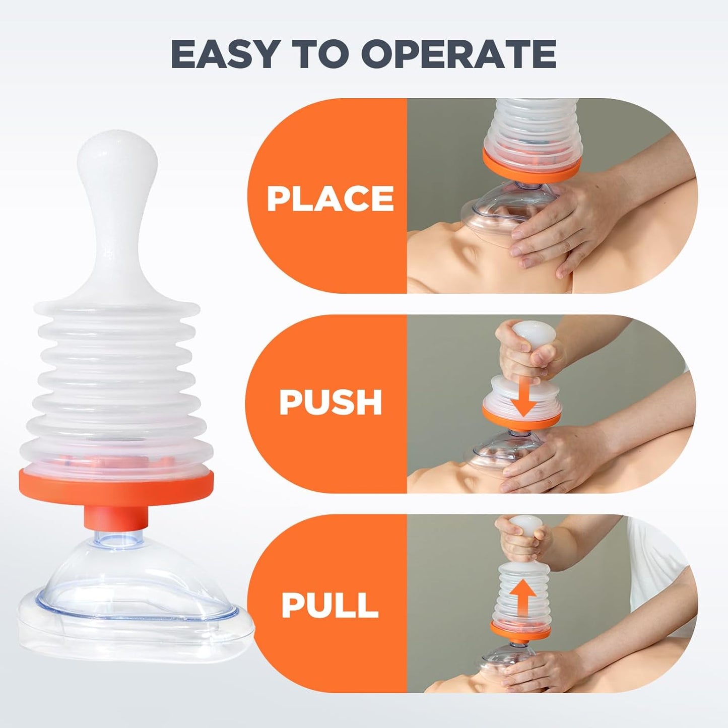 Obstruction Removal Device with 3 Masks | Assist Device for Kids and Adults | Easy to Use & Portable