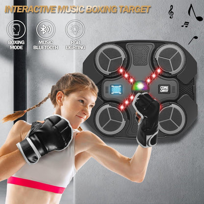 Music Boxing Machine for Kids, Wall Mounted Bluetooth Smart Punching Target with Scoring Function Sports Toy for Kids, Music Boxing Target Workout Punching Equipment for Home