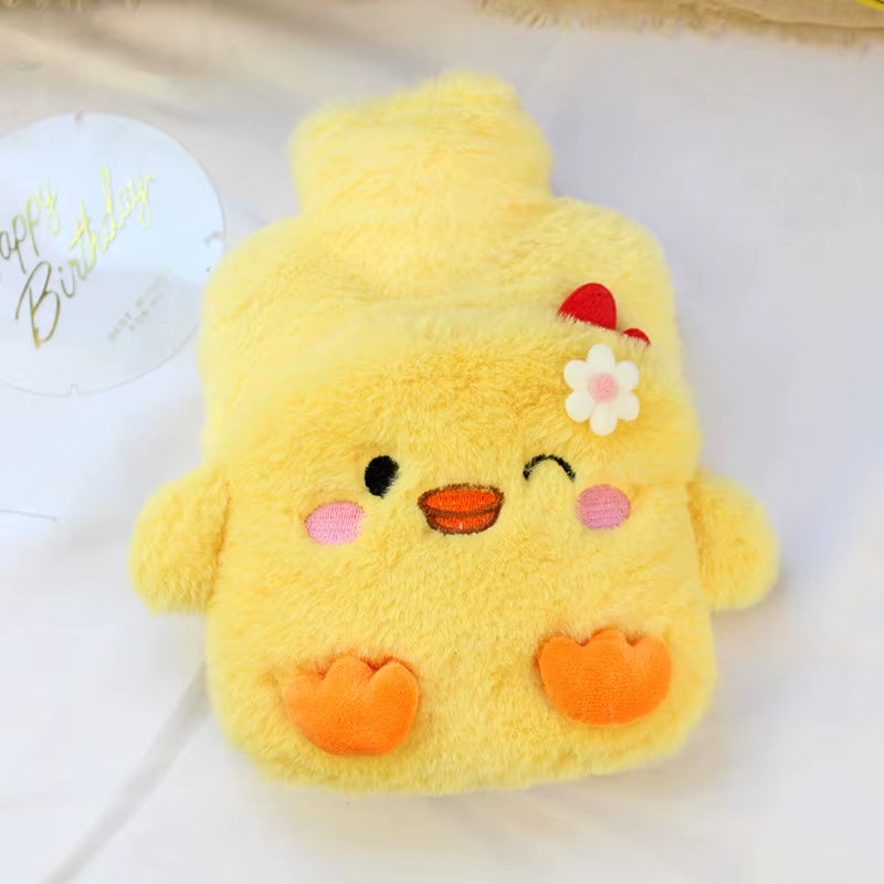 Reusable Winter Warm Heat Hand Warmer PVC Stress Pain Relief Therapy Hot Water Bottle Bag with Knitted Soft Cozy Cover