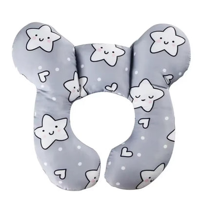 Baby Pillow Head Support Belt Set Protective Travel Car Seat Head Neck Support Pillows Newborn Children U Shape Headrest Cushion