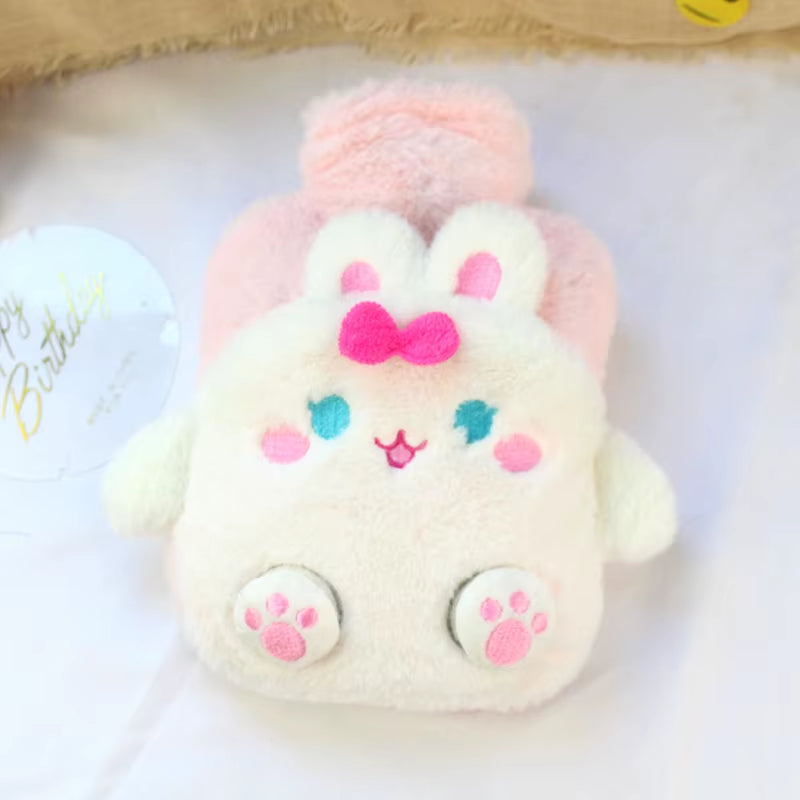 Reusable Winter Warm Heat Hand Warmer PVC Stress Pain Relief Therapy Hot Water Bottle Bag with Knitted Soft Cozy Cover