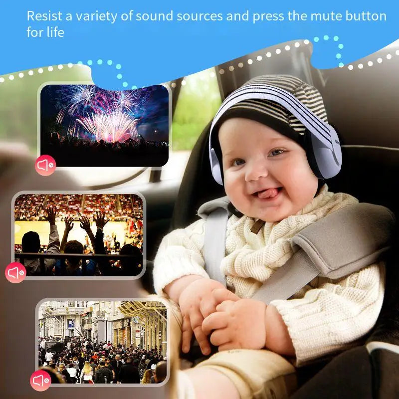 Baby Earmuff Mini-Headset Adjustable Noise-Proof Ear Protection Kids' Outdoor Sleep and Airplane Anti-Noise Earmuffs