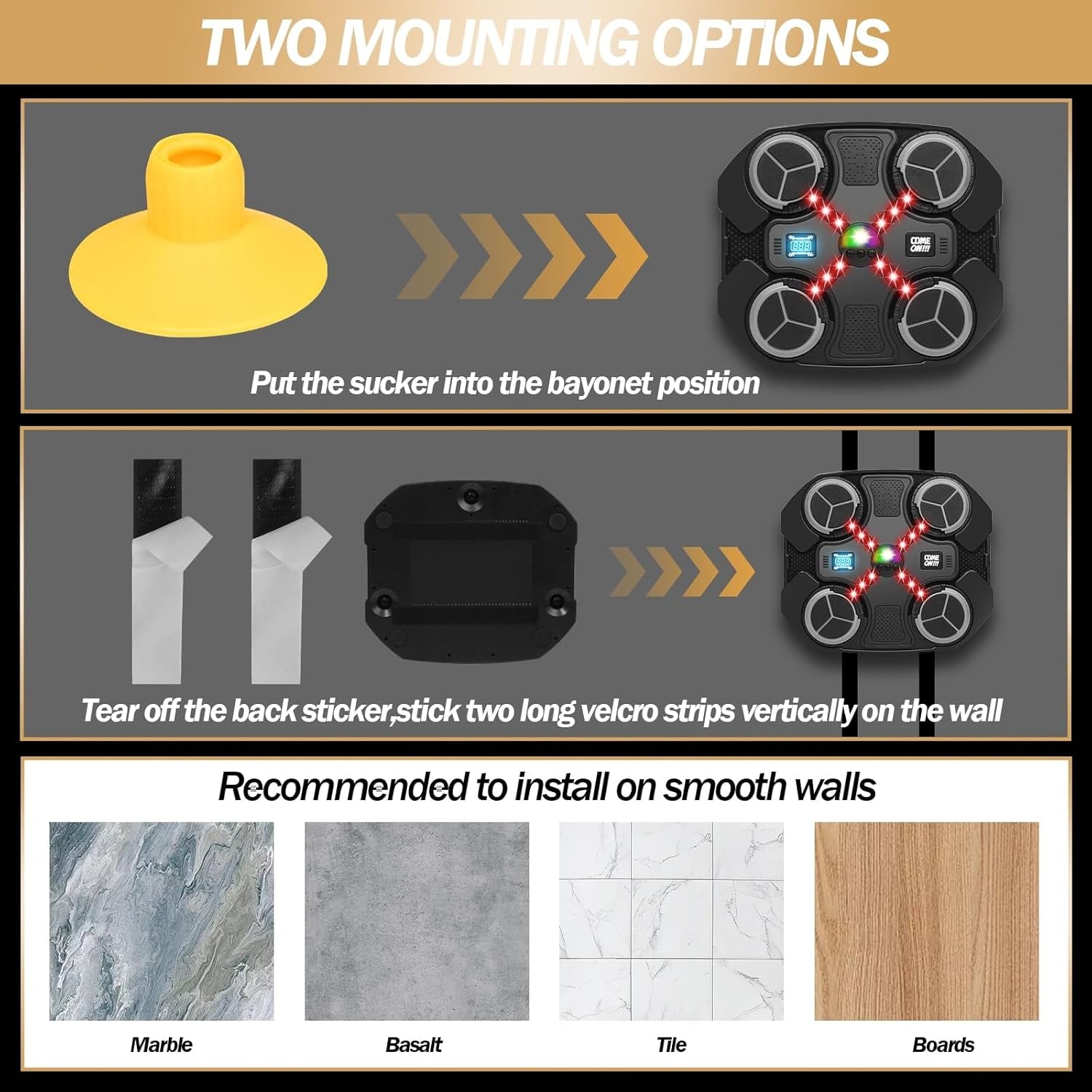 Music Boxing Machine for Kids, Wall Mounted Bluetooth Smart Punching Target with Scoring Function Sports Toy for Kids, Music Boxing Target Workout Punching Equipment for Home