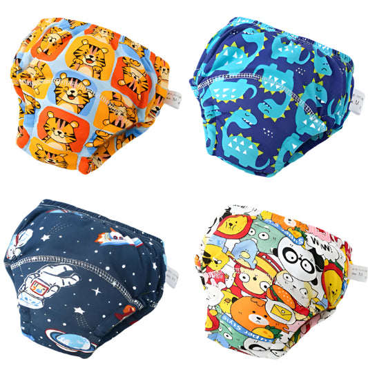 4PCS Baby Waterproof Diapers Pee Shorts Underwears Reusable Soft Ecological Cotton Toddler Potty Training Pants for Boys Girls