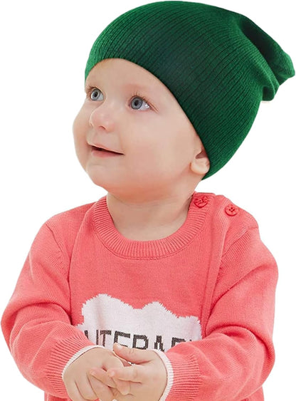 Kid'S Winter Knit Beanie Hats Boys Girls Soft Cozy Baggy Slouchy Beanie Toddlers Youth Hip-Hop Skull Cap