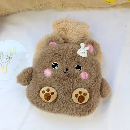 Reusable Winter Warm Heat Hand Warmer PVC Stress Pain Relief Therapy Hot Water Bottle Bag with Knitted Soft Cozy Cover