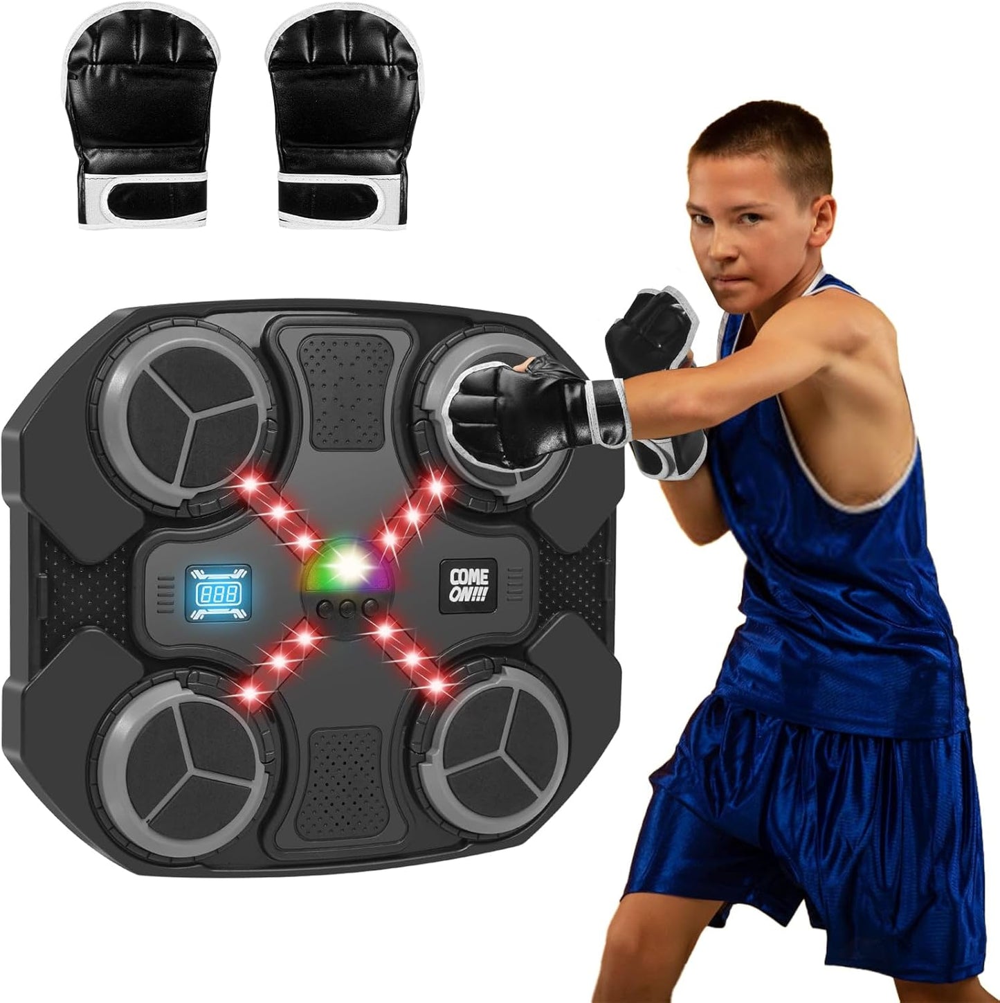 Music Boxing Machine for Kids, Wall Mounted Bluetooth Smart Punching Target with Scoring Function Sports Toy for Kids, Music Boxing Target Workout Punching Equipment for Home