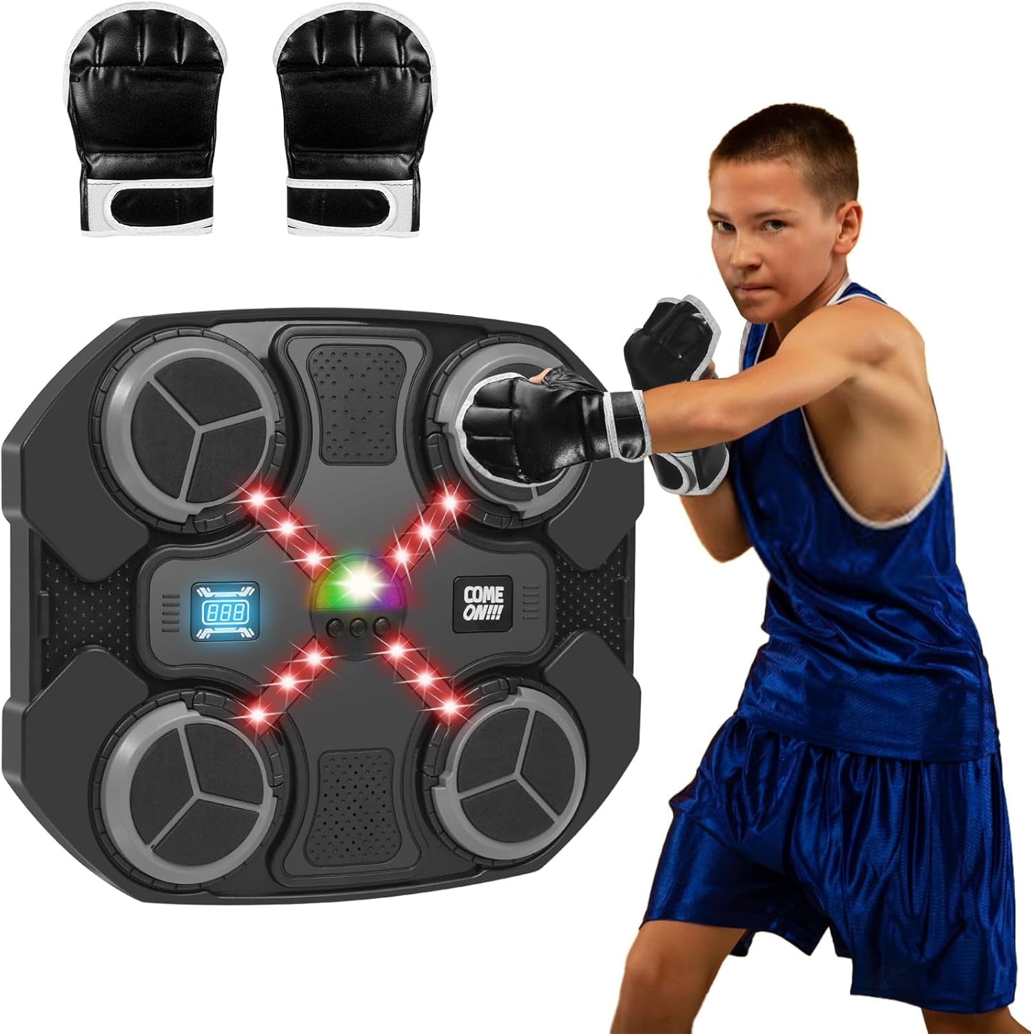 Music Boxing Machine for Kids, Wall Mounted Bluetooth Smart Punching Target with Scoring Function Sports Toy for Kids, Music Boxing Target Workout Punching Equipment for Home