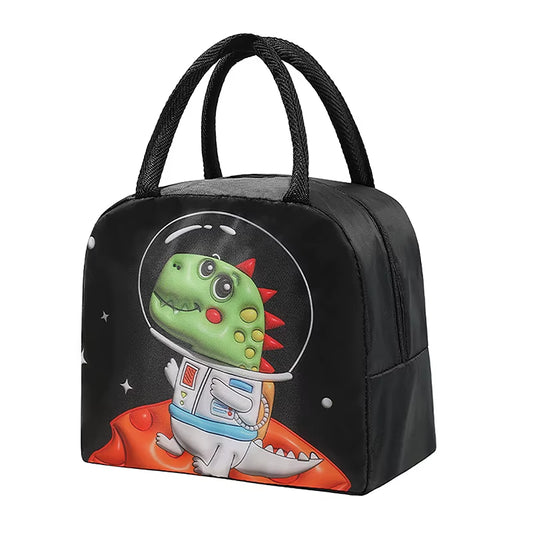 Cartoon Cute Fresh Cooler Lunch Bag for Children Aluminum Thermal Oxford Lunch Box Waterproof Nylon Portable Zipper Food Hangbag