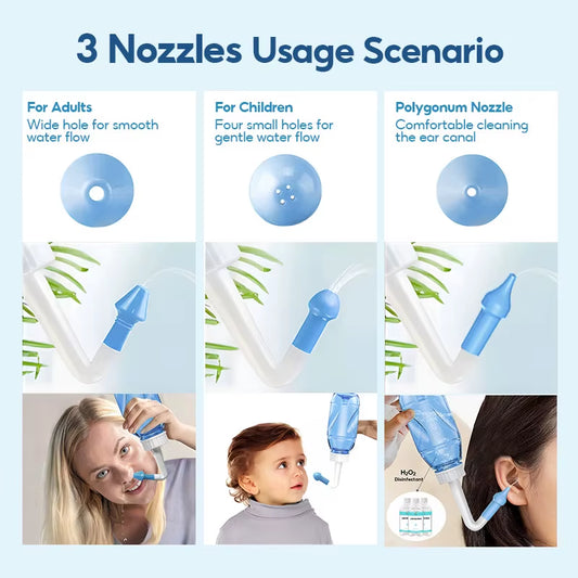 Dr.Isla 300ML Nasal Irrigator Nasal Rinse Bottle Nasal Wash Cleaner Nose Protector Avoid Allergic Rhinitis Adults Children Neti