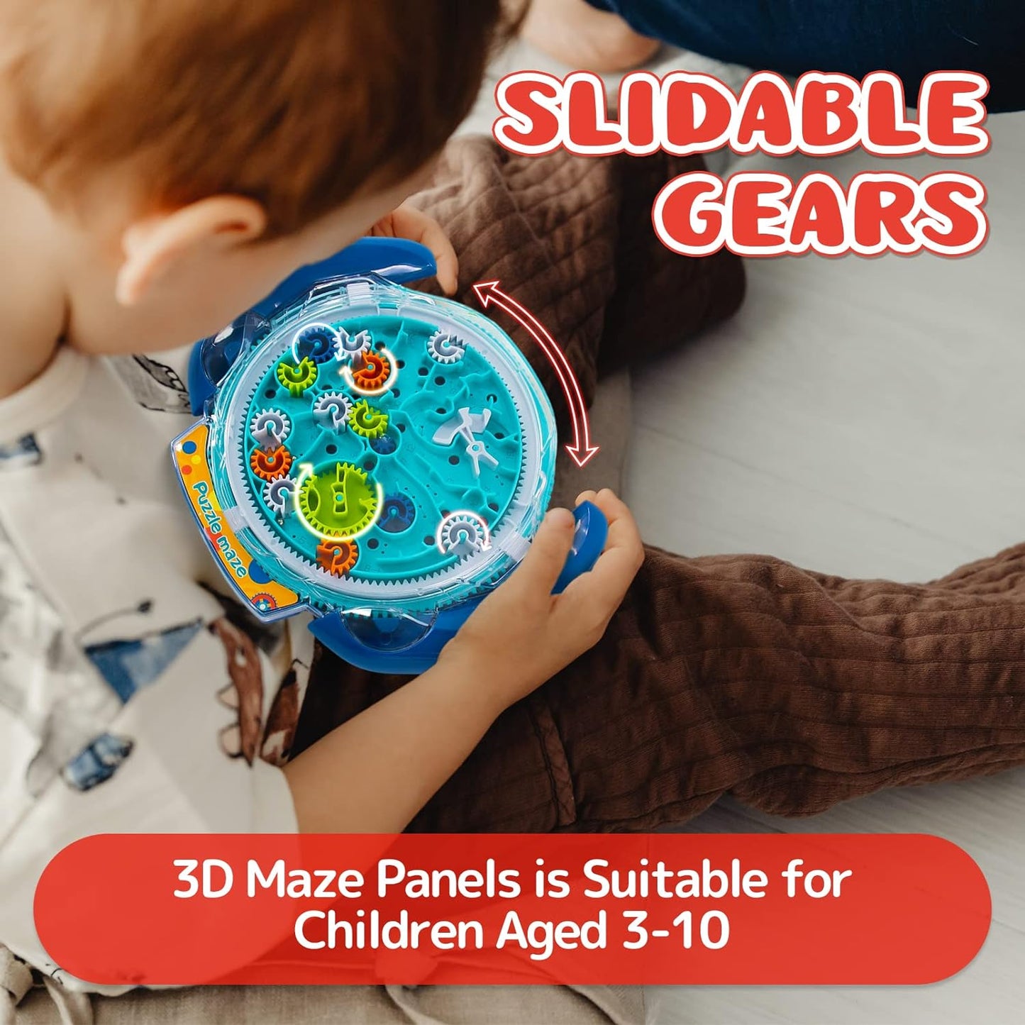 Mind Puzzles for Kids 3-8, 3D Maze Puzzle for Kids, Brain Teasers Gravity Ball Game Maze Ball Puzzle Toy Gifts for Kids Teens Adults, Hard Challenge. Labyrinth Game Marble Maze with One Steel Marbles
