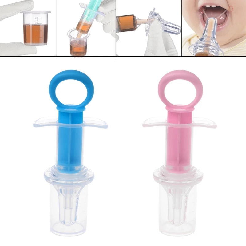 Baby Kids Smart Medicine Dispenser Needle Feeder Newborn Squeeze Medicine Dropper Dispenser Infant Pacifier Feeding Utensils