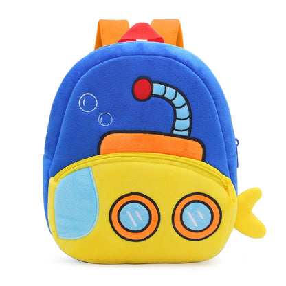 2-4 Years Old Kids Engineering Backpack Cartoon Excavator Backpack Plush Kids Small School Bag Toy Backpack