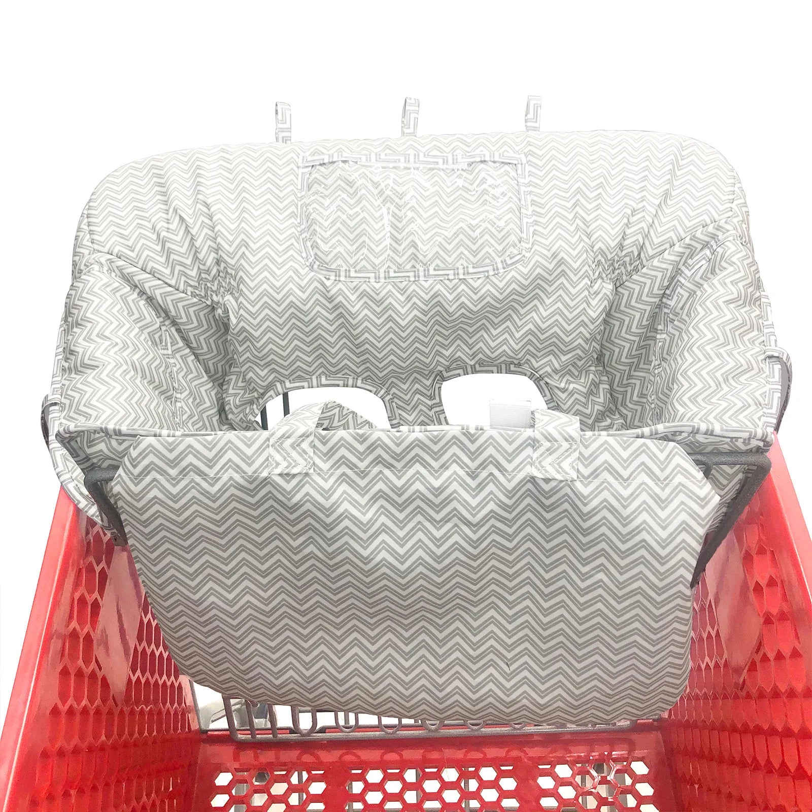 Multifunctional 2-In-1 Baby Shopping Cart Cover Children Highchair Cover with Thickened Soft Cushion Transparent Phone Holder