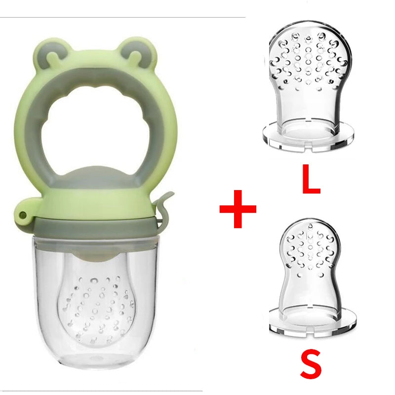 3 in 1 Baby Bottle Feeding Fruit Vegetable Music Newborn Food Supplement Bite Juice Feeder Baby Nimbler Pacifier Fruit Portable