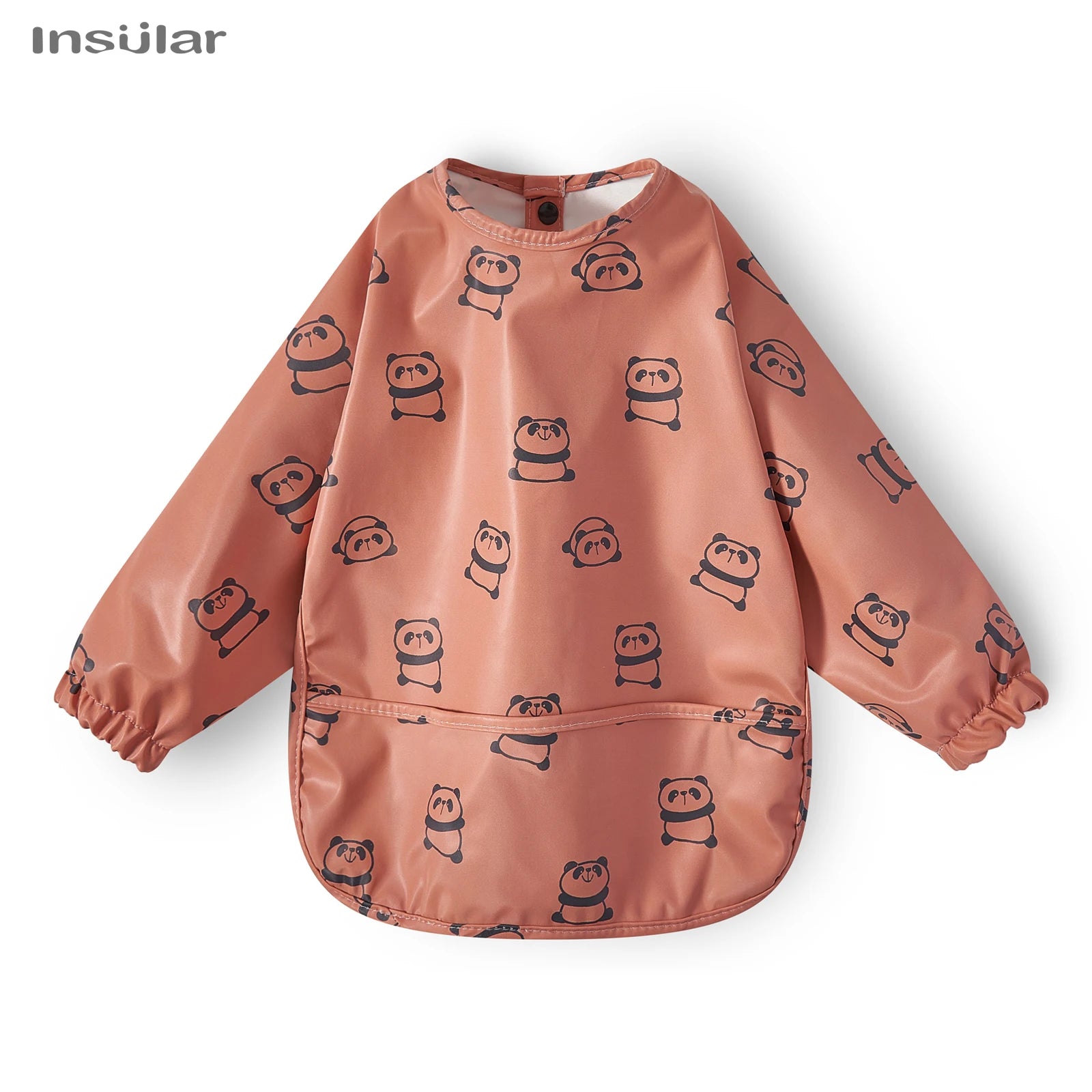 New Children Feeding Aprons Long Sleeve Baby Bib with Pocket Full Cover Baby Bibs with Pocket Waterproof Long Sleeve Bibs