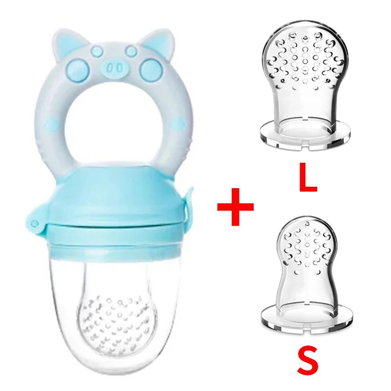 3 in 1 Baby Bottle Feeding Fruit Vegetable Music Newborn Food Supplement Bite Juice Feeder Baby Nimbler Pacifier Fruit Portable