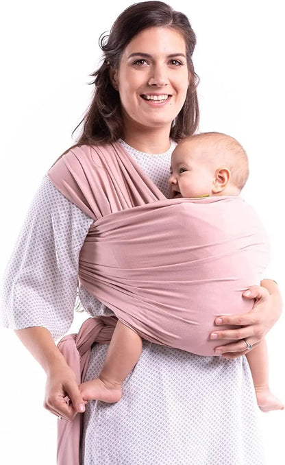 Cotton Baby Wrap Carrier Newborn to Toddler Stretchy Cotton Travel Baby Wrap Carrier Baby Sling 0-36 Months