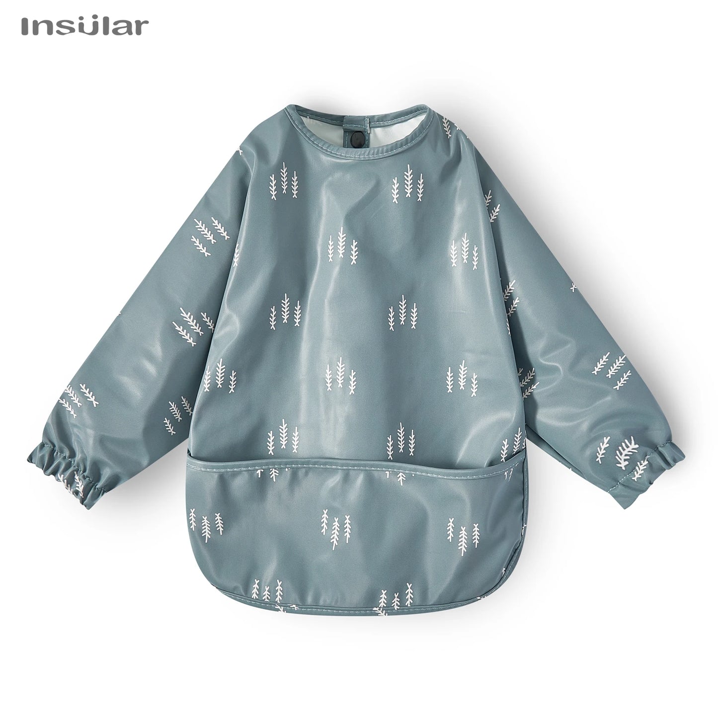 New Children Feeding Aprons Long Sleeve Baby Bib with Pocket Full Cover Baby Bibs with Pocket Waterproof Long Sleeve Bibs
