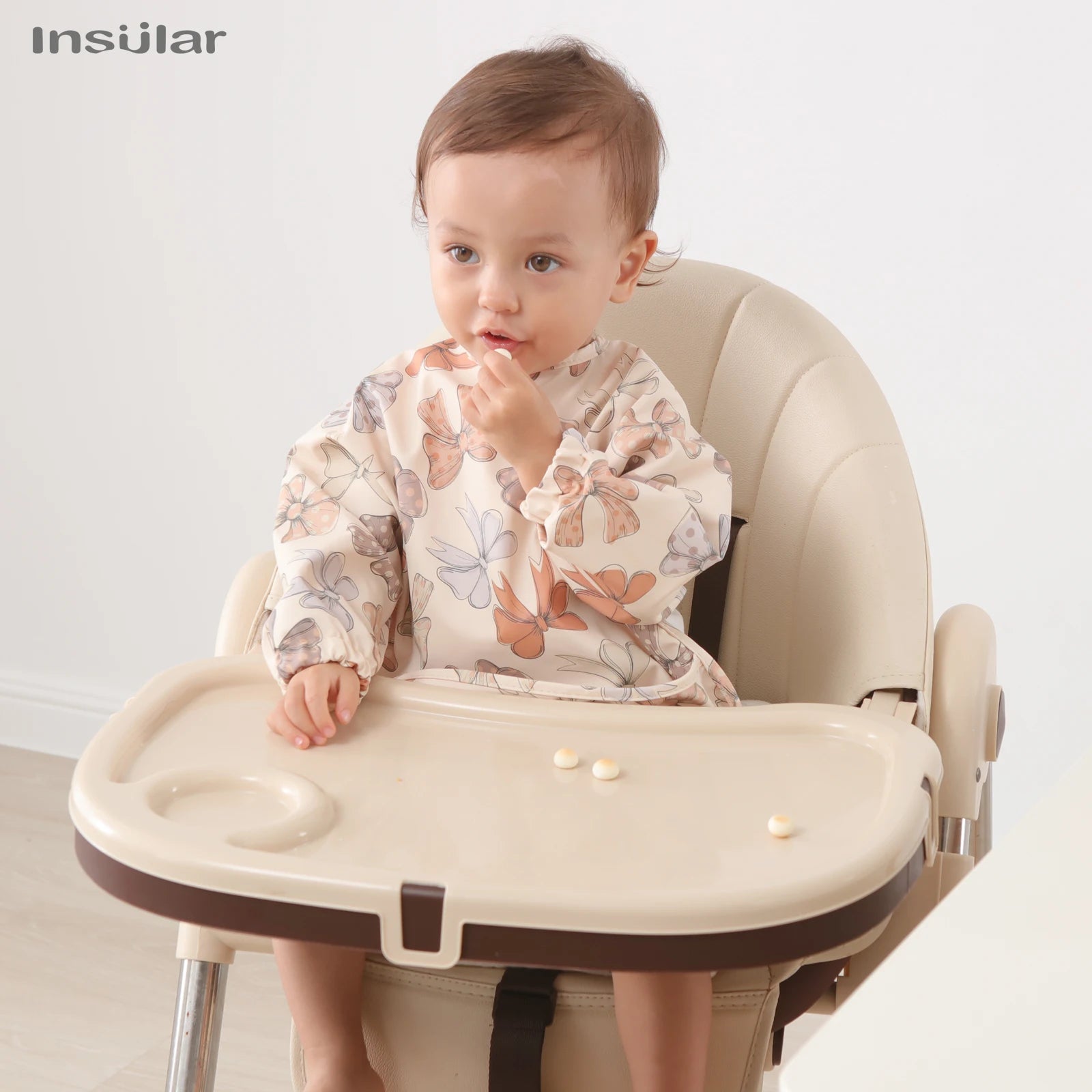 New Children Feeding Aprons Long Sleeve Baby Bib with Pocket Full Cover Baby Bibs with Pocket Waterproof Long Sleeve Bibs