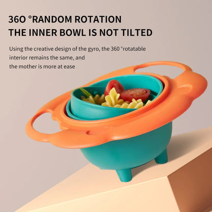 Baby Baby CHILDREN'S Bowl 360 Degree Rotation Gyro Bowl Lion Bowl Balance Bowl Do Not Pour Anti-Scald and Anti-Fall Eating Bowl