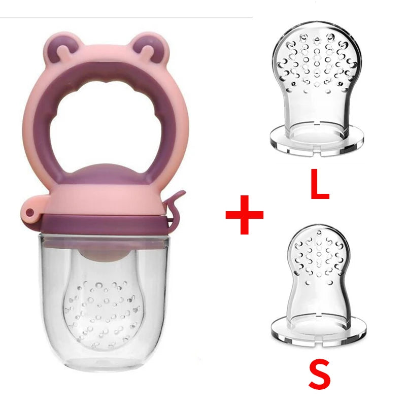 3 in 1 Baby Bottle Feeding Fruit Vegetable Music Newborn Food Supplement Bite Juice Feeder Baby Nimbler Pacifier Fruit Portable